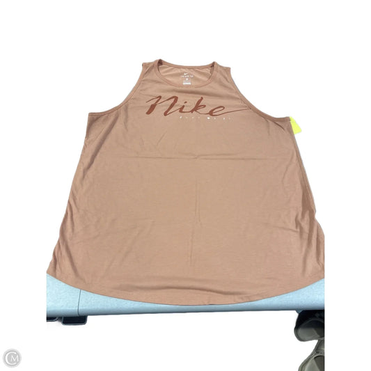 Athletic Tank Top By Nike In Orange, Size: 1x