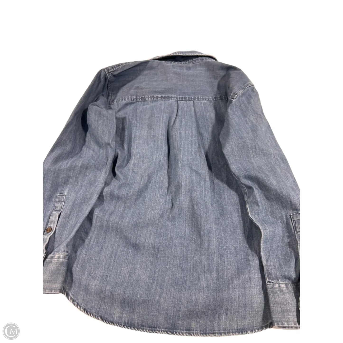 Top Long Sleeve By Banana Republic In Blue, Size: S