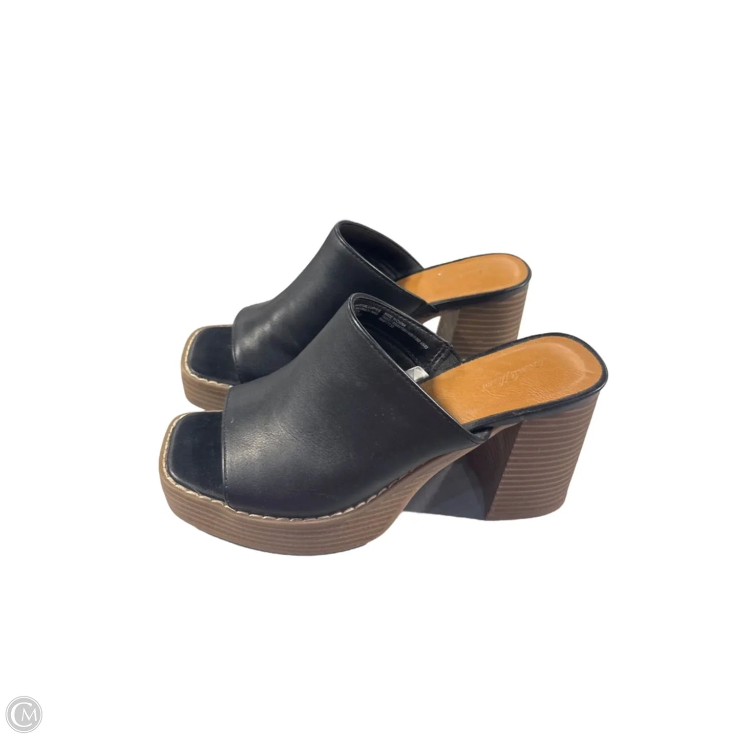 Sandals Heels Block By Universal Thread In Black, Size: 6.5