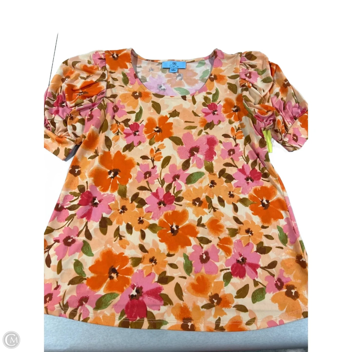 Blouse Short Sleeve By Cece In Orange, Size: M