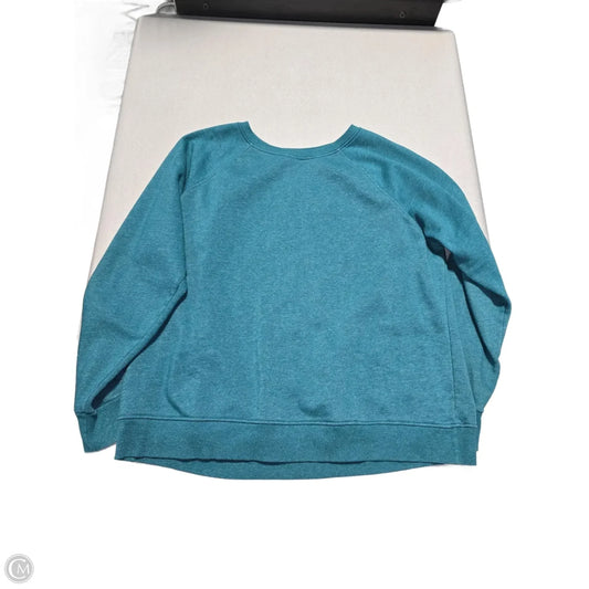 Top Long Sleeve By Time And Tru In Blue, Size: Xxl