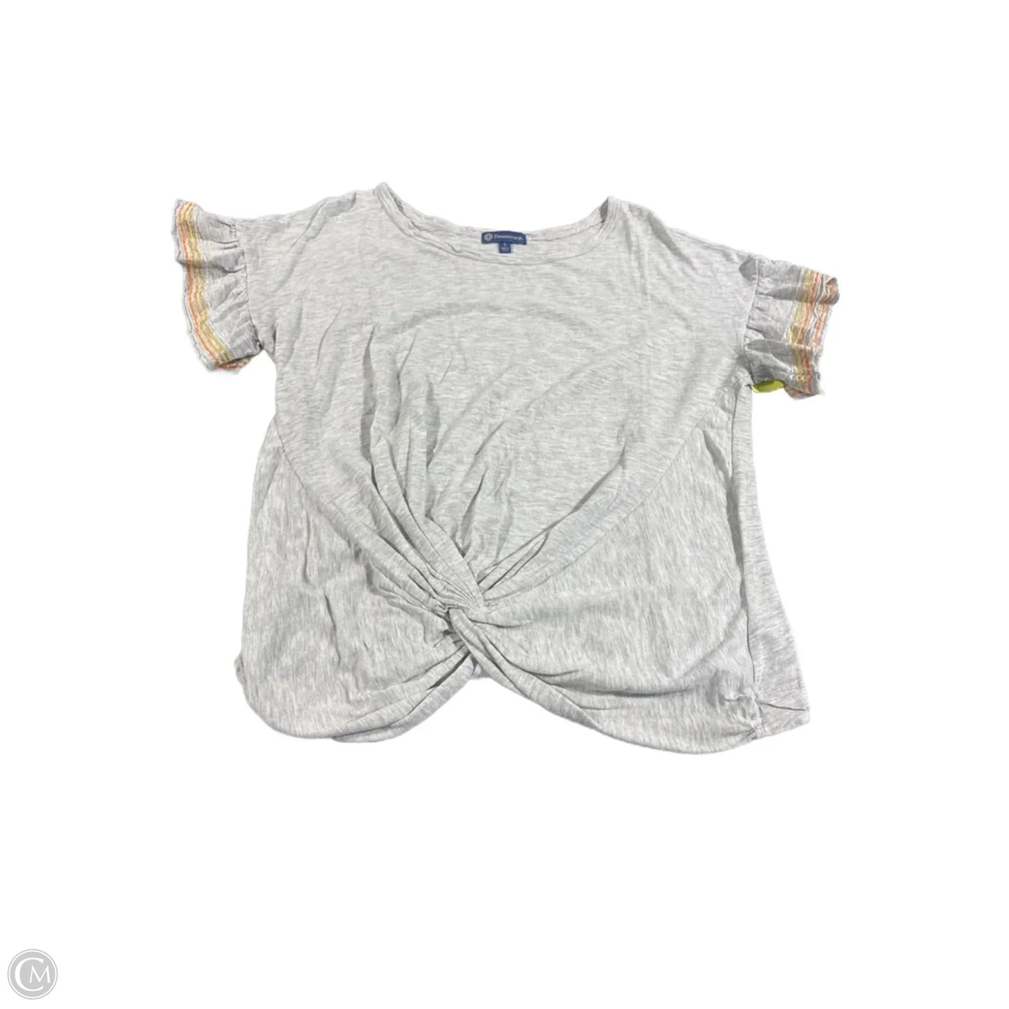 Top Short Sleeve By Democracy In Grey, Size: L