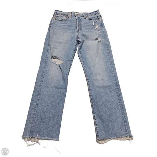 Jeans Straight By Levis In Blue Denim, Size: 10