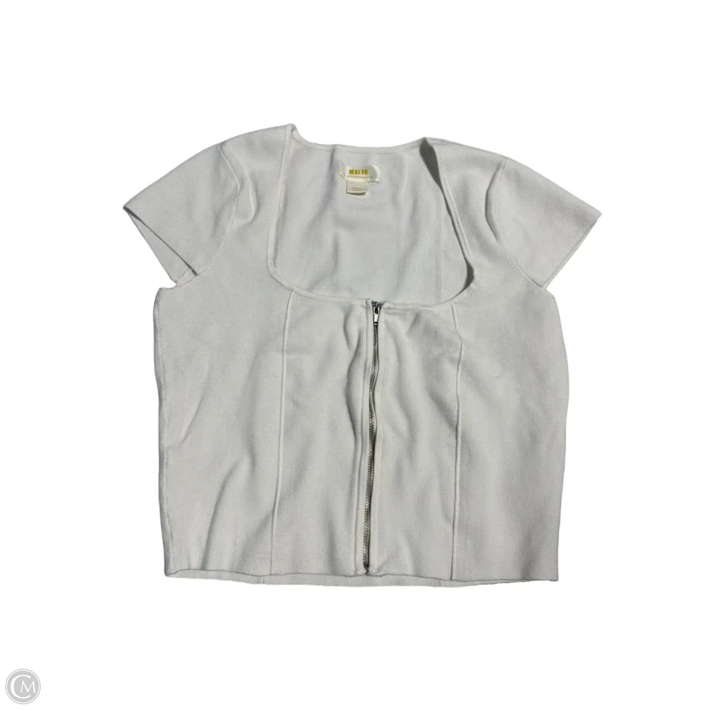 Top Short Sleeve By Anthropologie In White, Size: S