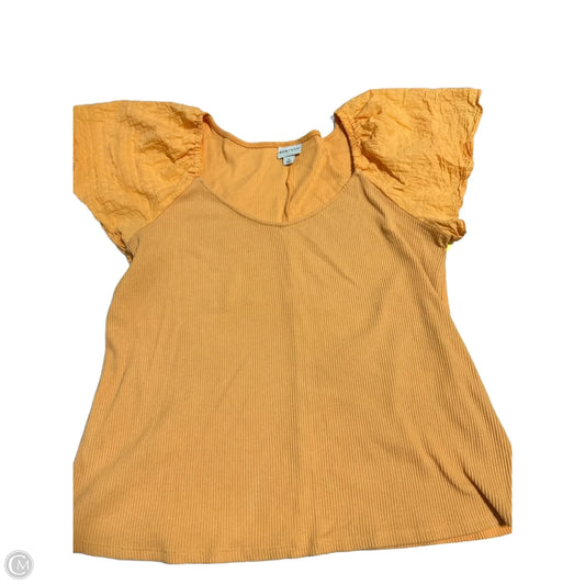 Blouse Short Sleeve By Ava & Viv In Orange, Size: 1x