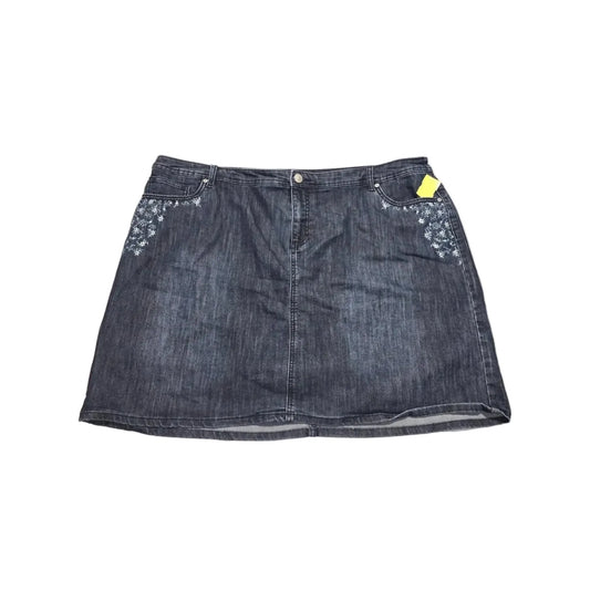 Skirt Mini & Short By Cj Banks In Blue Denim, Size: 24