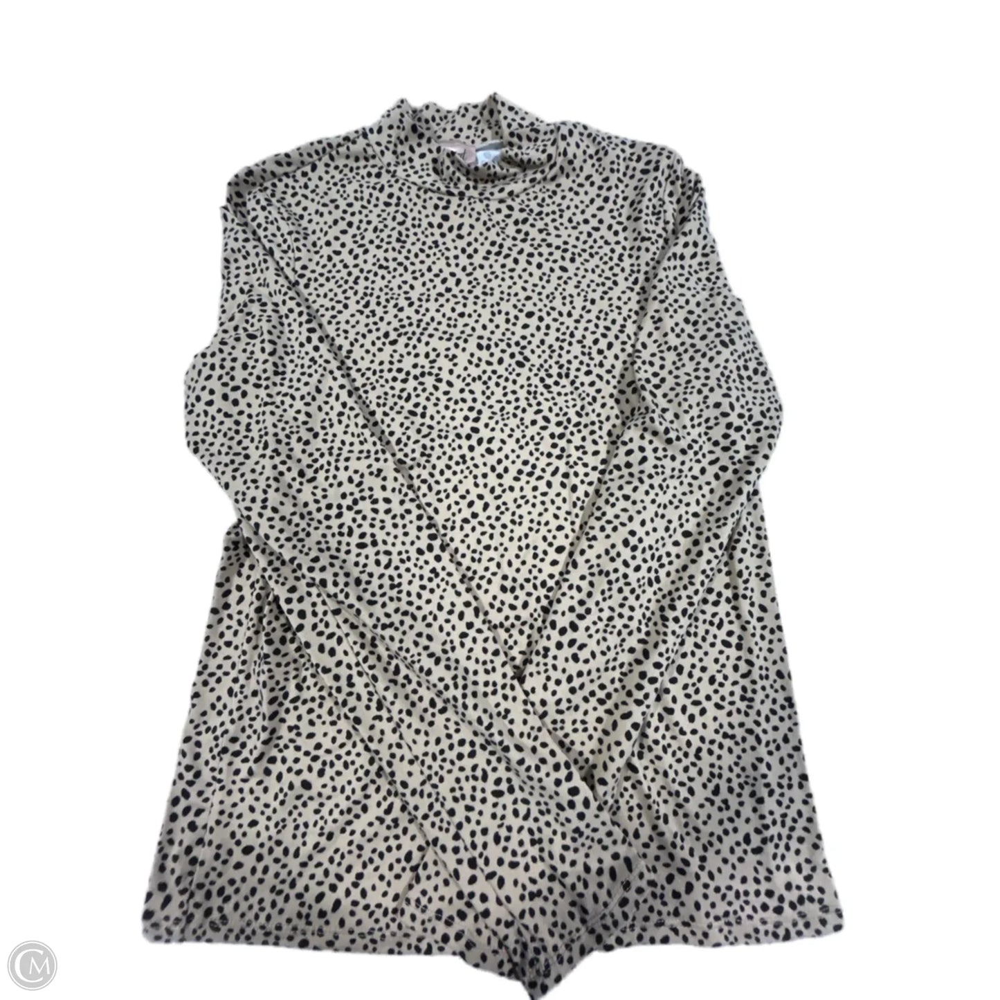 Top Long Sleeve By Cme In Animal Print, Size: L