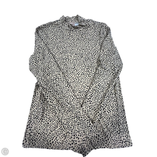 Top Long Sleeve By Cme In Animal Print, Size: L