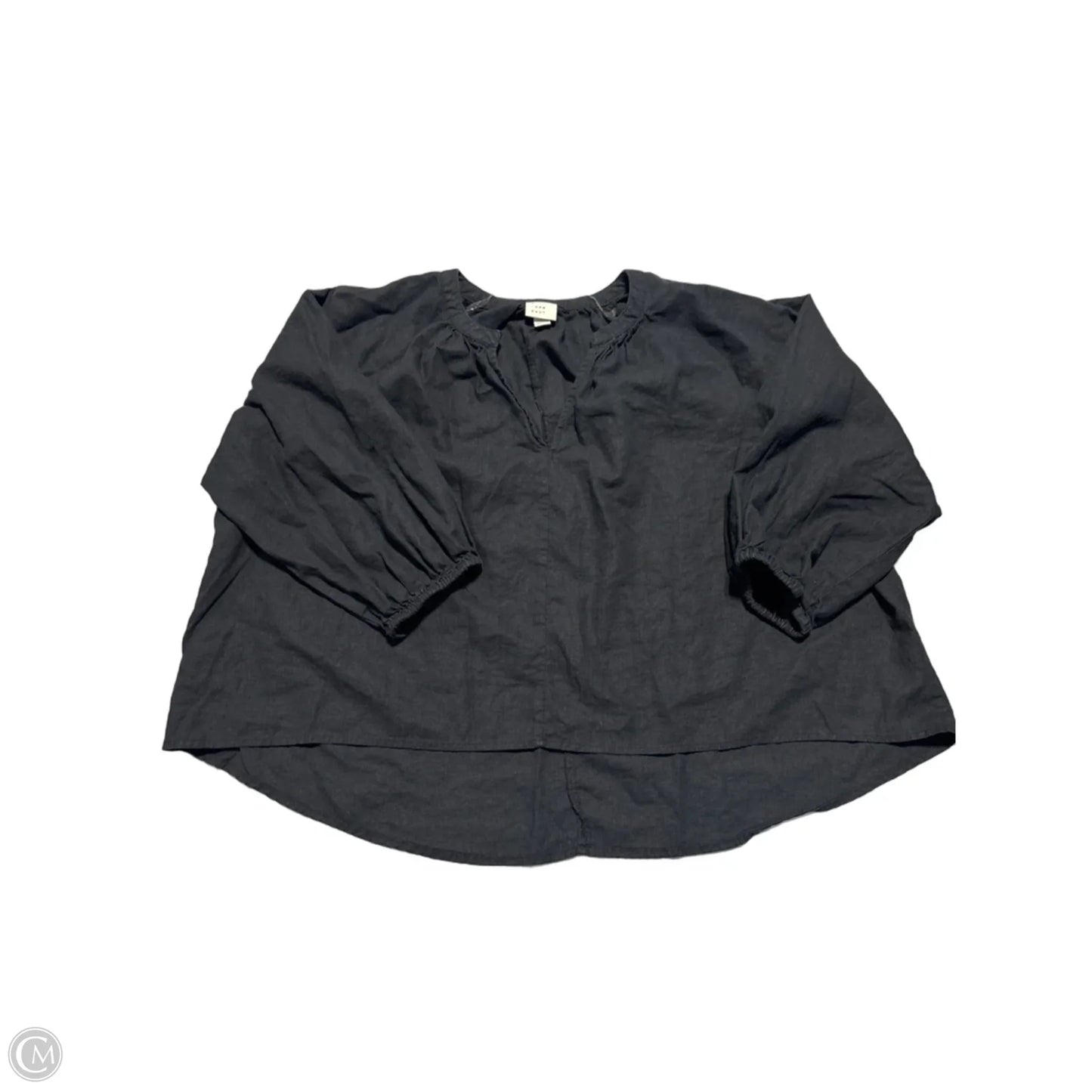 Top 3/4 Sleeve By A New Day In Black, Size: M