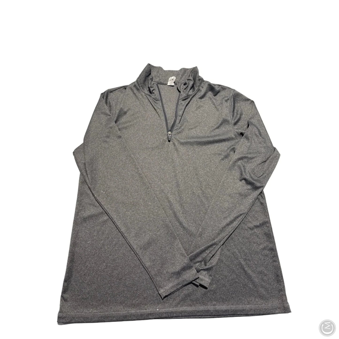 Athletic Top Long Sleeve Collar By Alo In Grey, Size: Xl