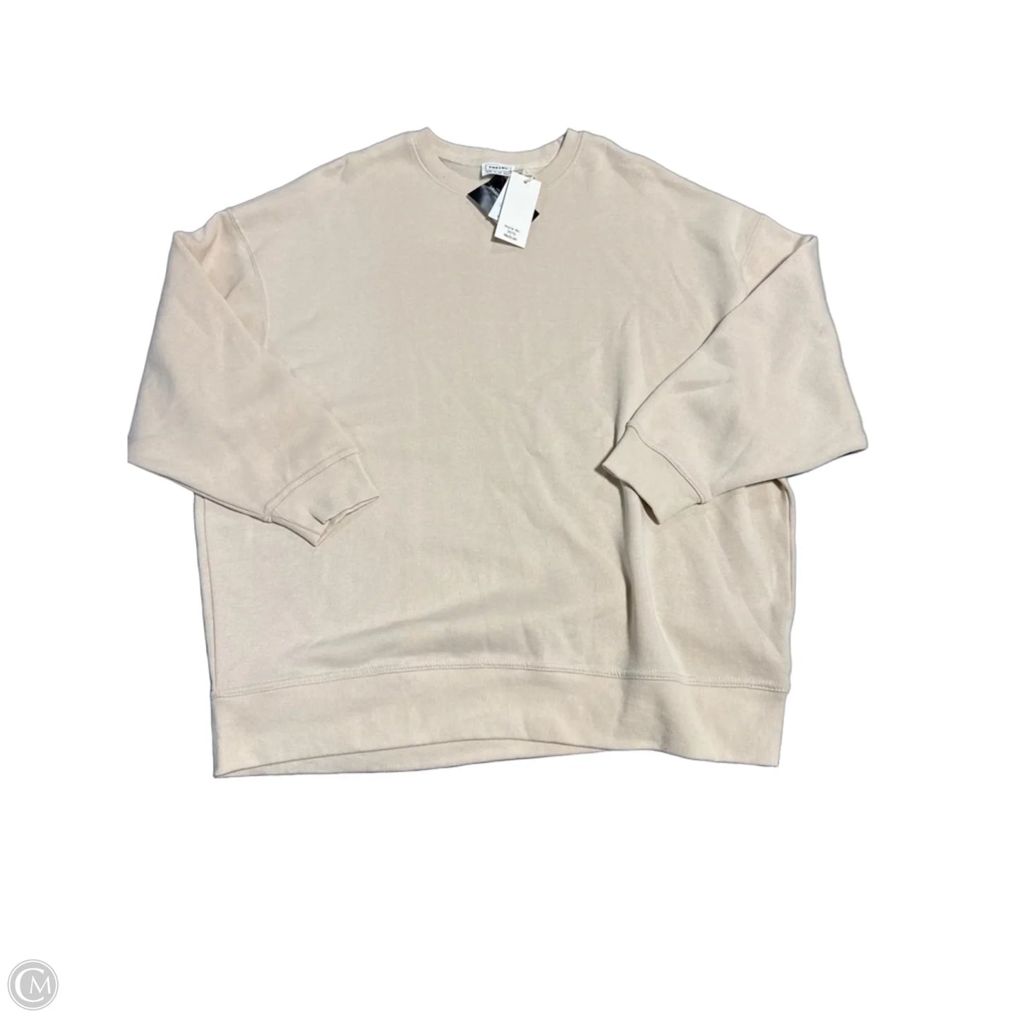 Top Long Sleeve Basic By Cmc In Cream, Size: M
