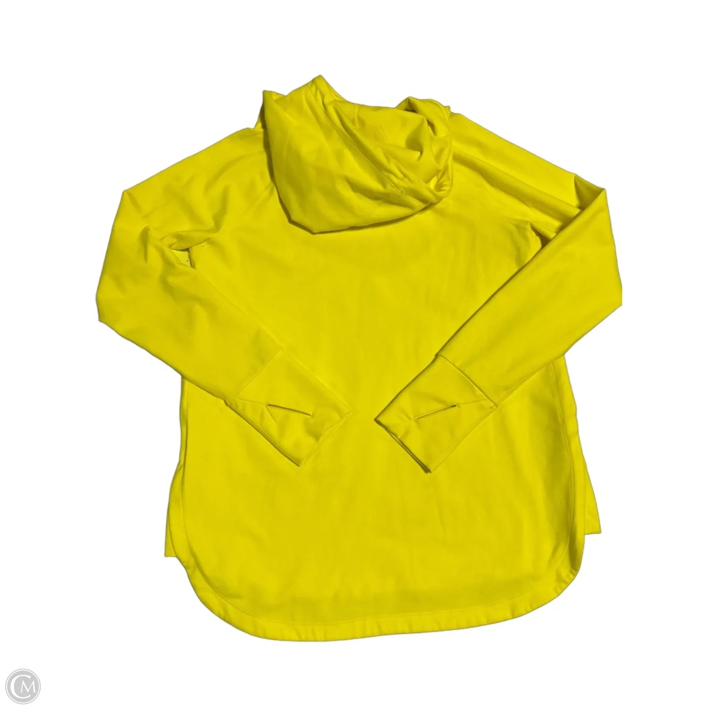 Athletic Top Long Sleeve Hoodie By Mono B In Yellow, Size: M