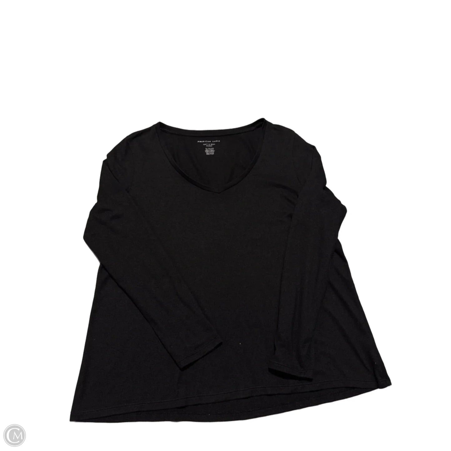 Top Long Sleeve By American Eagle In Black, Size: Xl