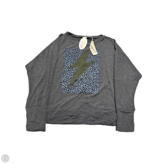 Top Long Sleeve By Mystree In Grey, Size: S