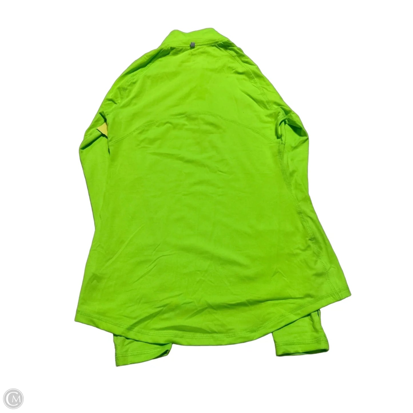 Athletic Top Long Sleeve Collar By Champion In Green, Size: Xs