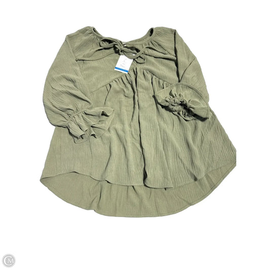 Blouse Long Sleeve By Ces Femme In Green, Size: S