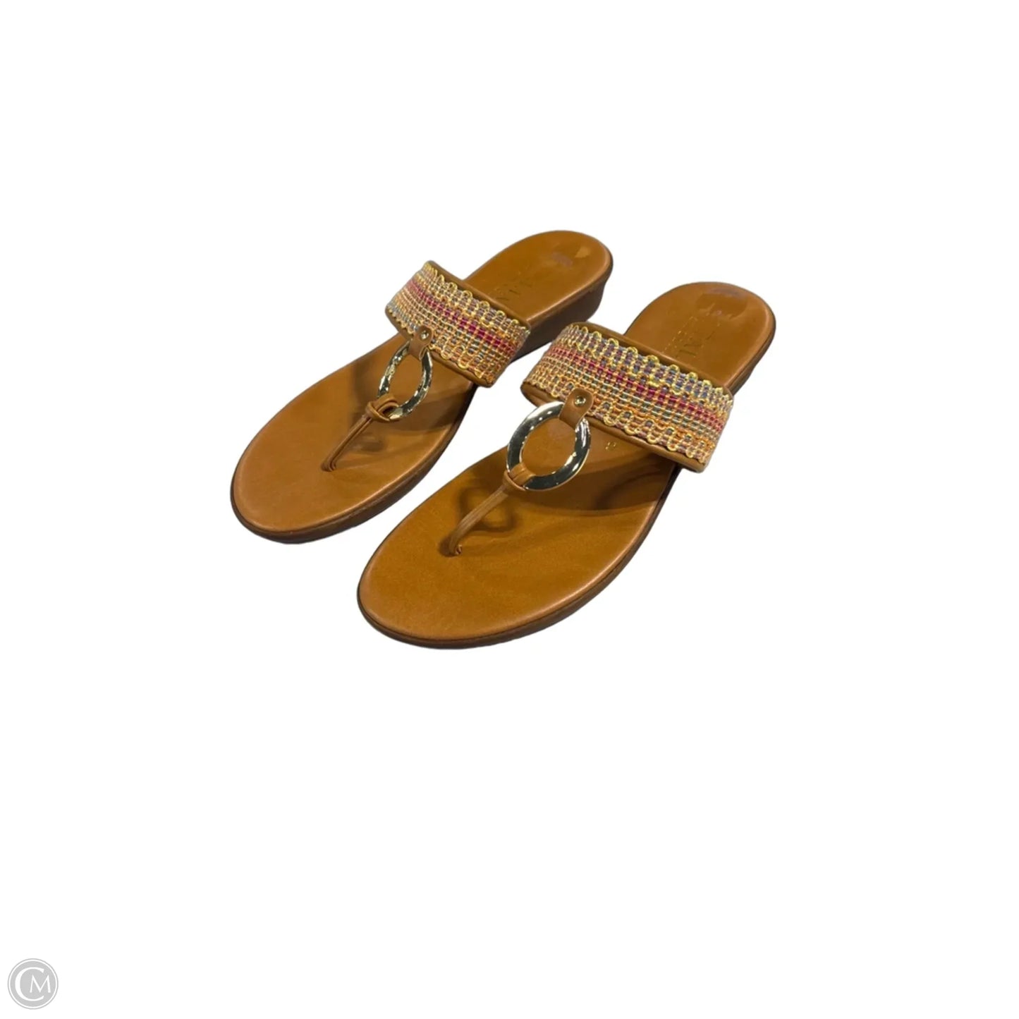 Sandals Flats By Italian Shoemakers In Brown, Size: 9