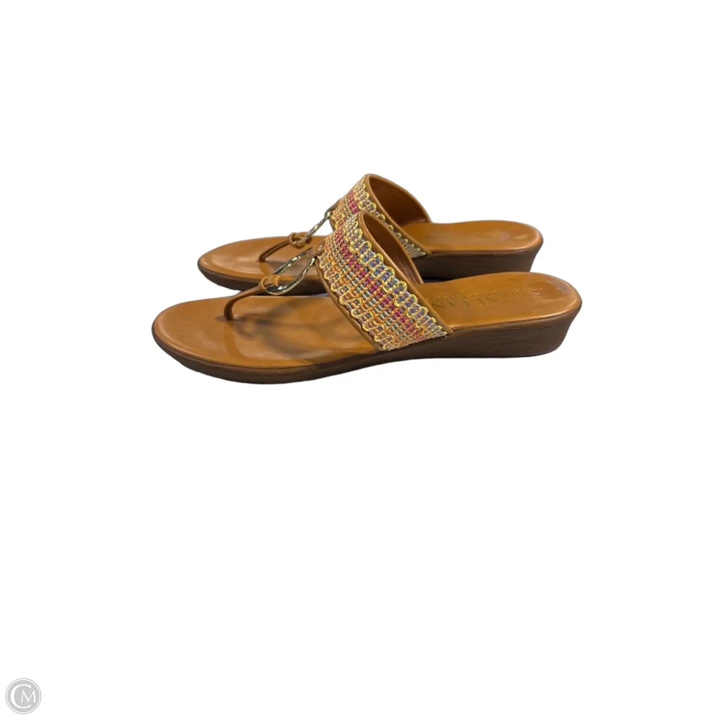 Sandals Flats By Italian Shoemakers In Brown, Size: 9