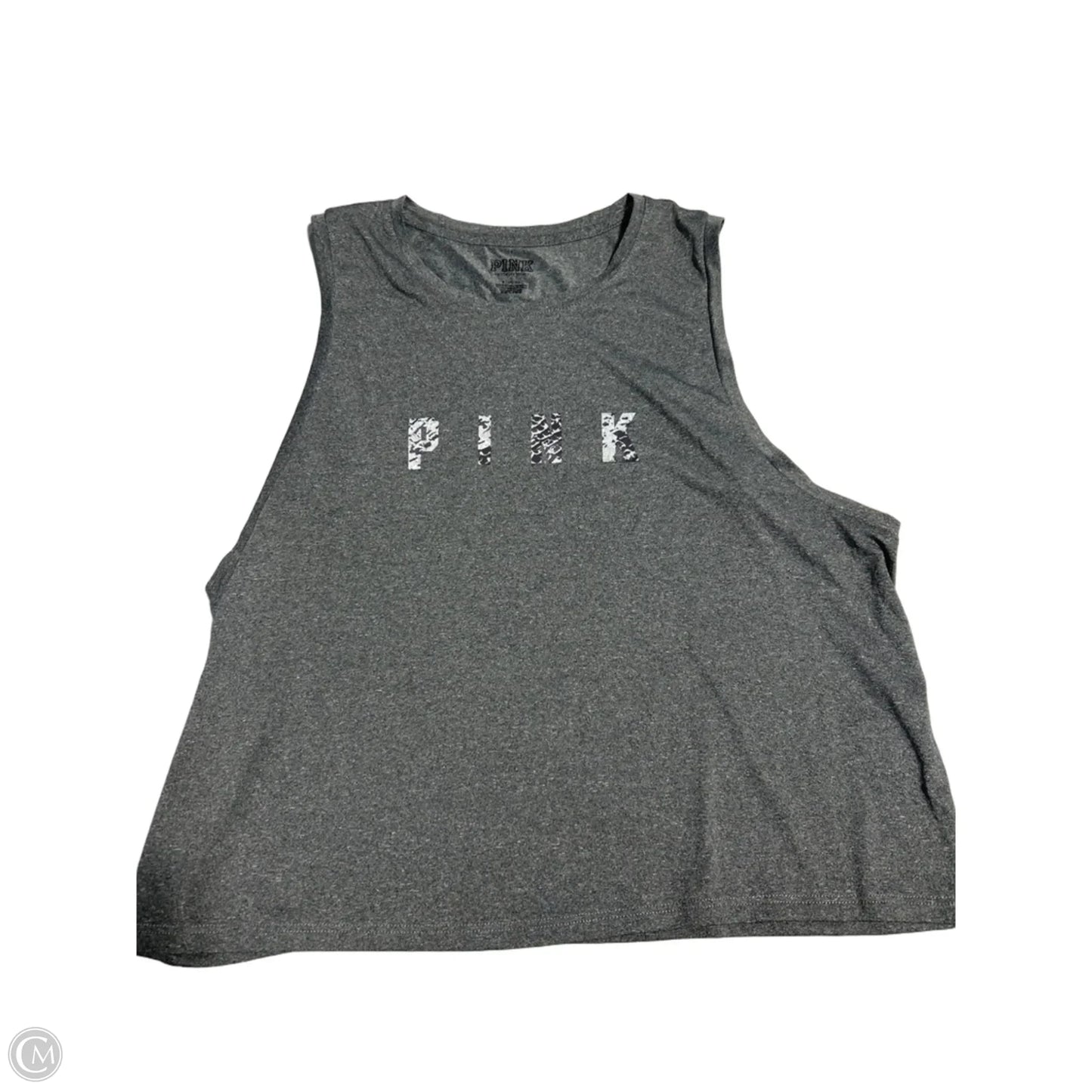Athletic Tank Top By Pink In Grey, Size: M