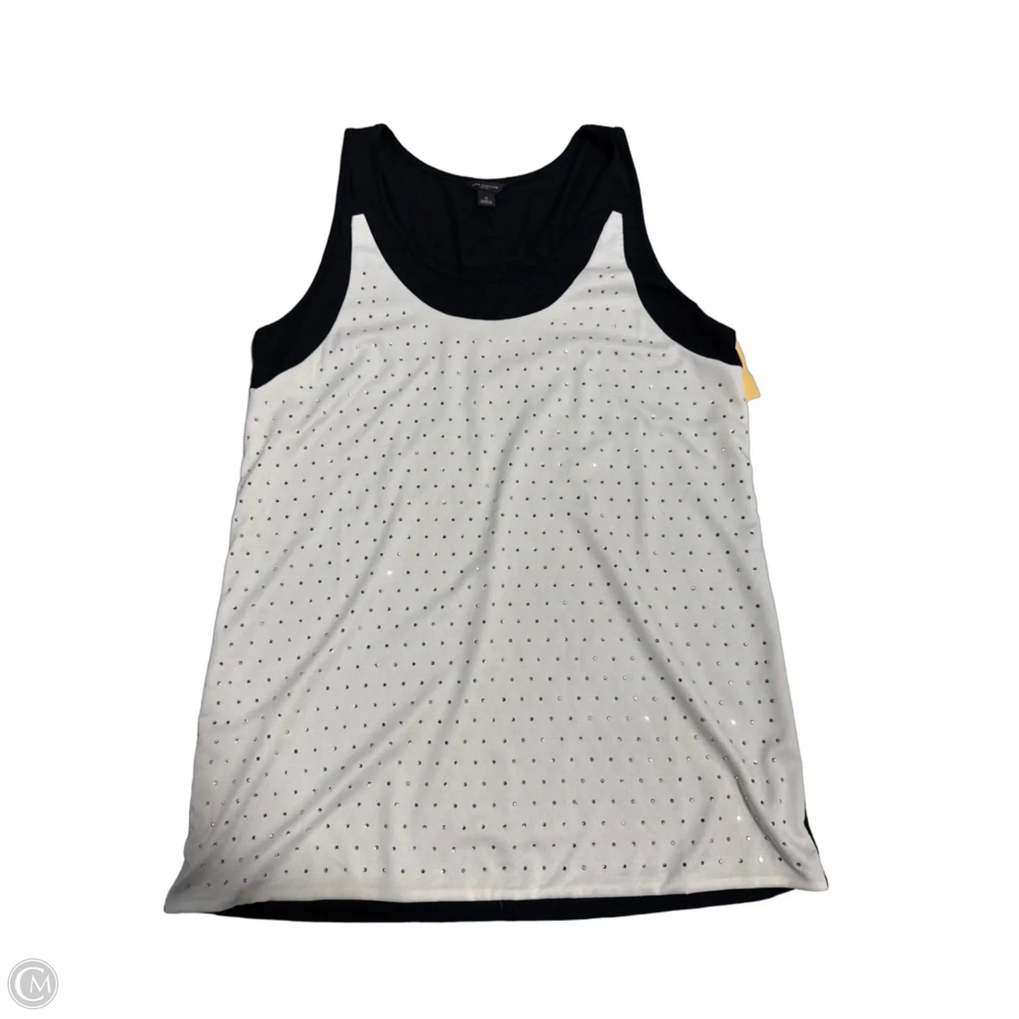 Tank Top By Ann Taylor In Black & Cream, Size: S