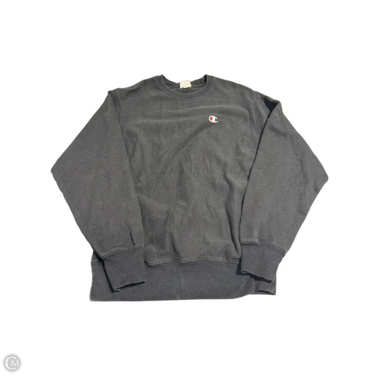 Sweatshirt Collar By Champion In Black, Size: M