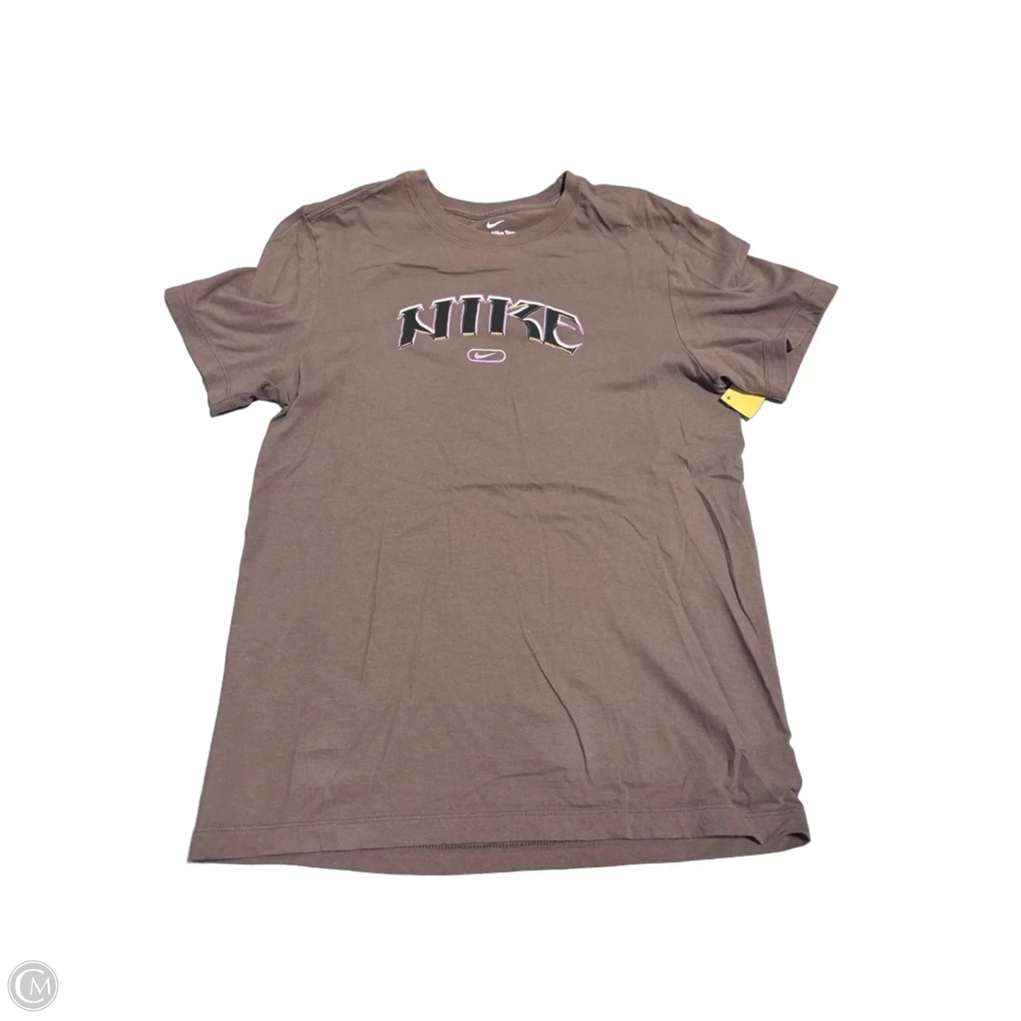 Top Short Sleeve By Nike In Brown, Size: S