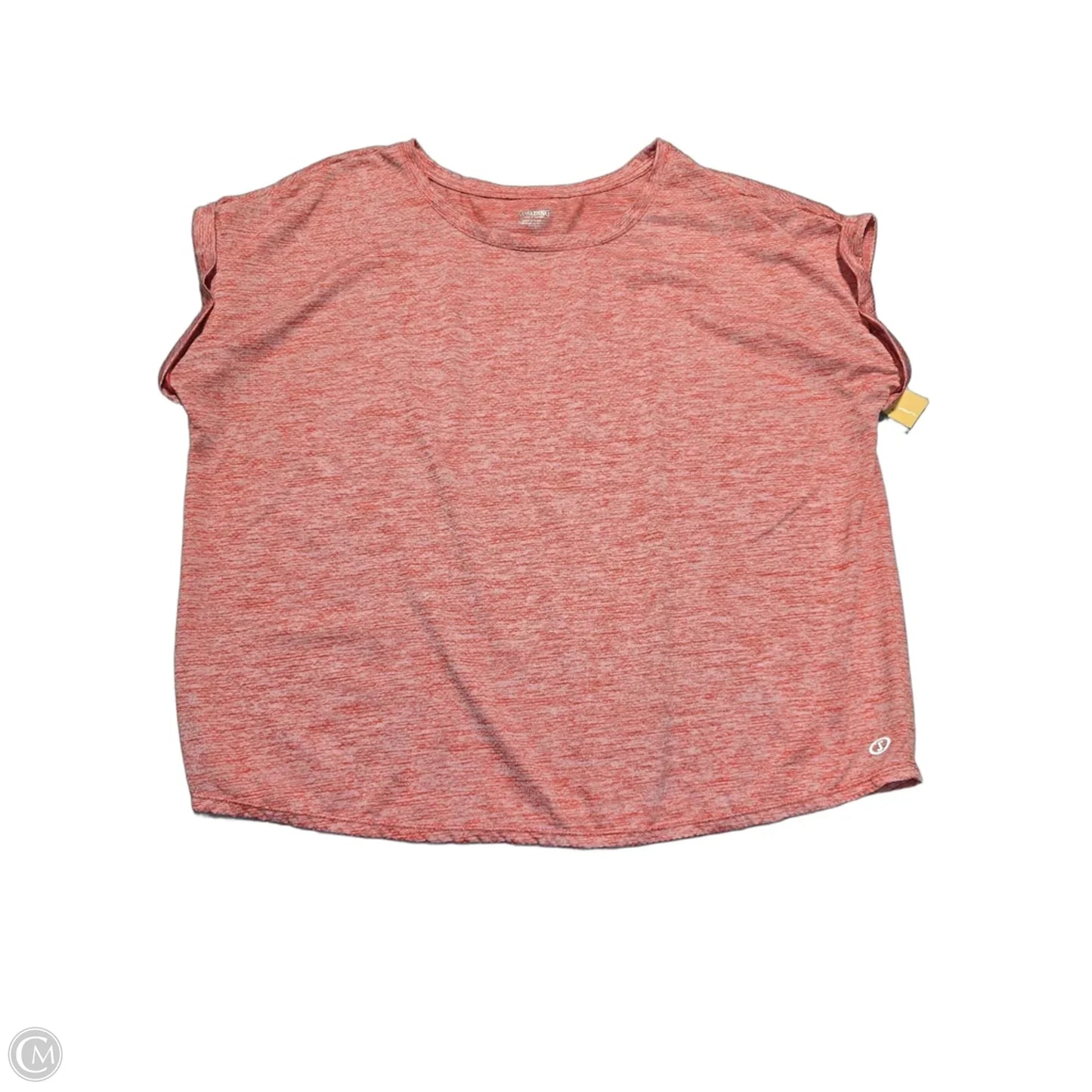 Athletic Top Short Sleeve By Spalding In Orange, Size: 1x