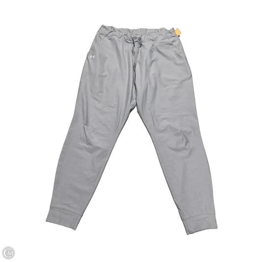Athletic Pants By Under Armour In Grey, Size: L