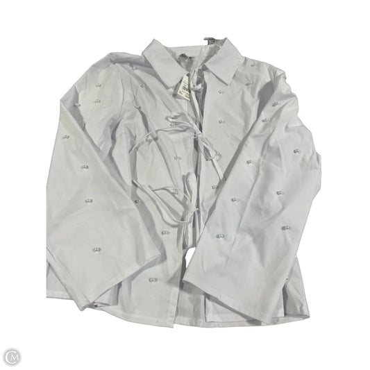 Top Long Sleeve By Cato In White, Size: 3x