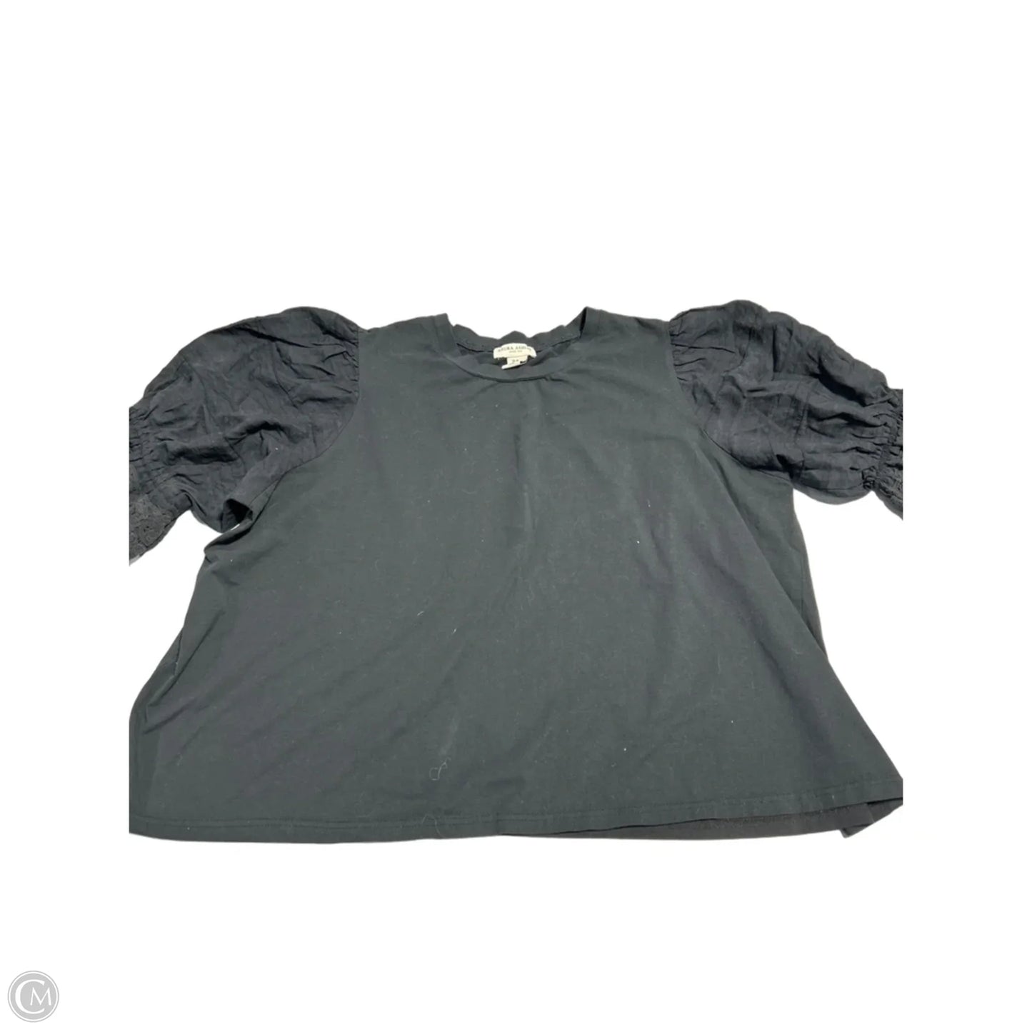 Top Short Sleeve By Laura Ashley In Black, Size: 3x