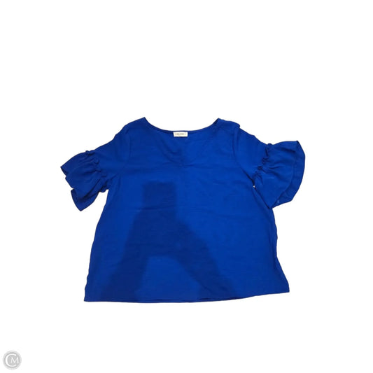 Top Short Sleeve By Ee Some In Blue, Size: S