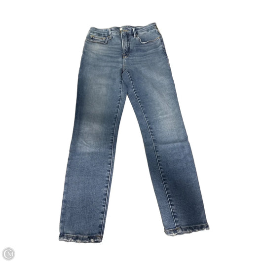 Jeans Straight By Good American In Blue Denim, Size: 4