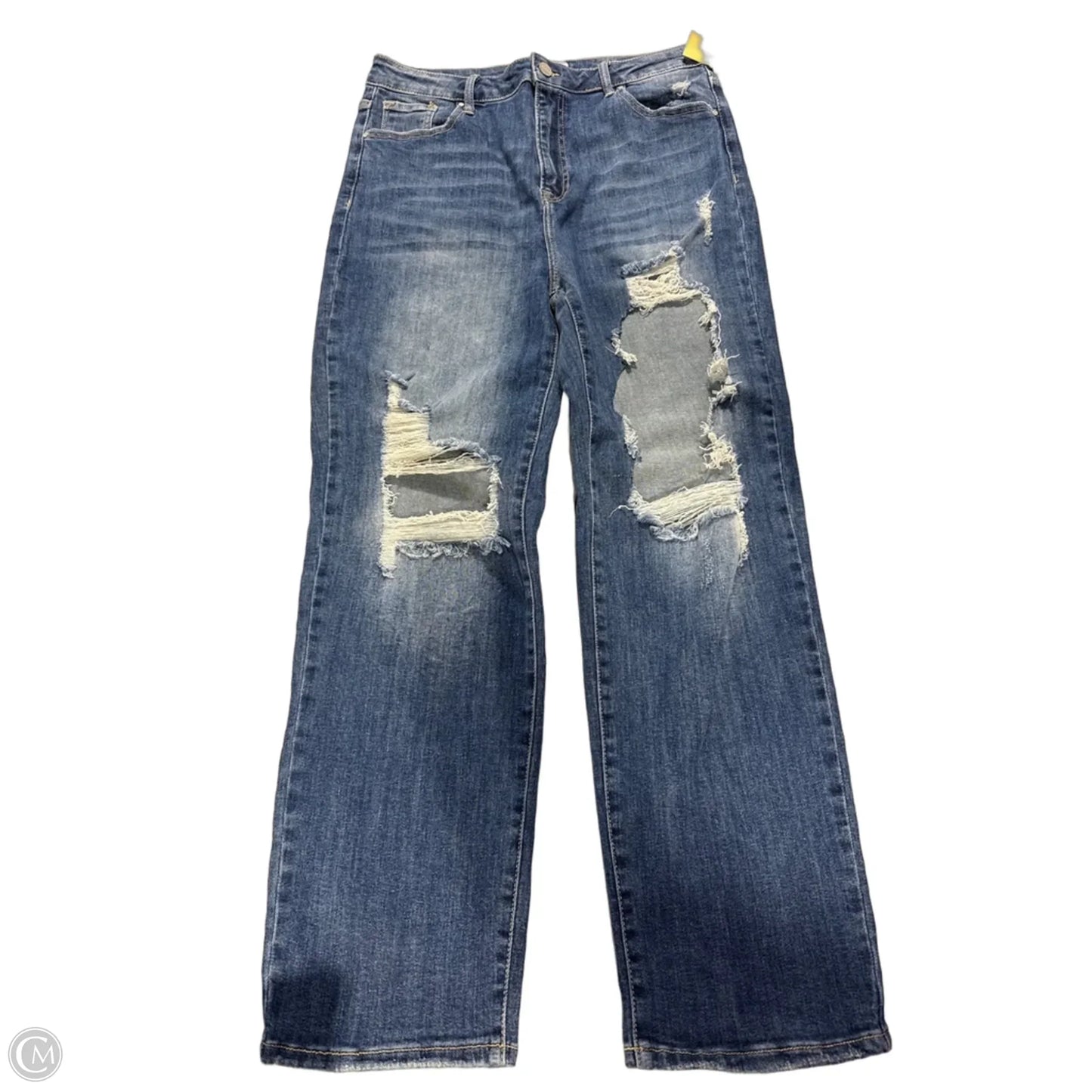 Jeans Straight By Risen In Blue Denim, Size: 14