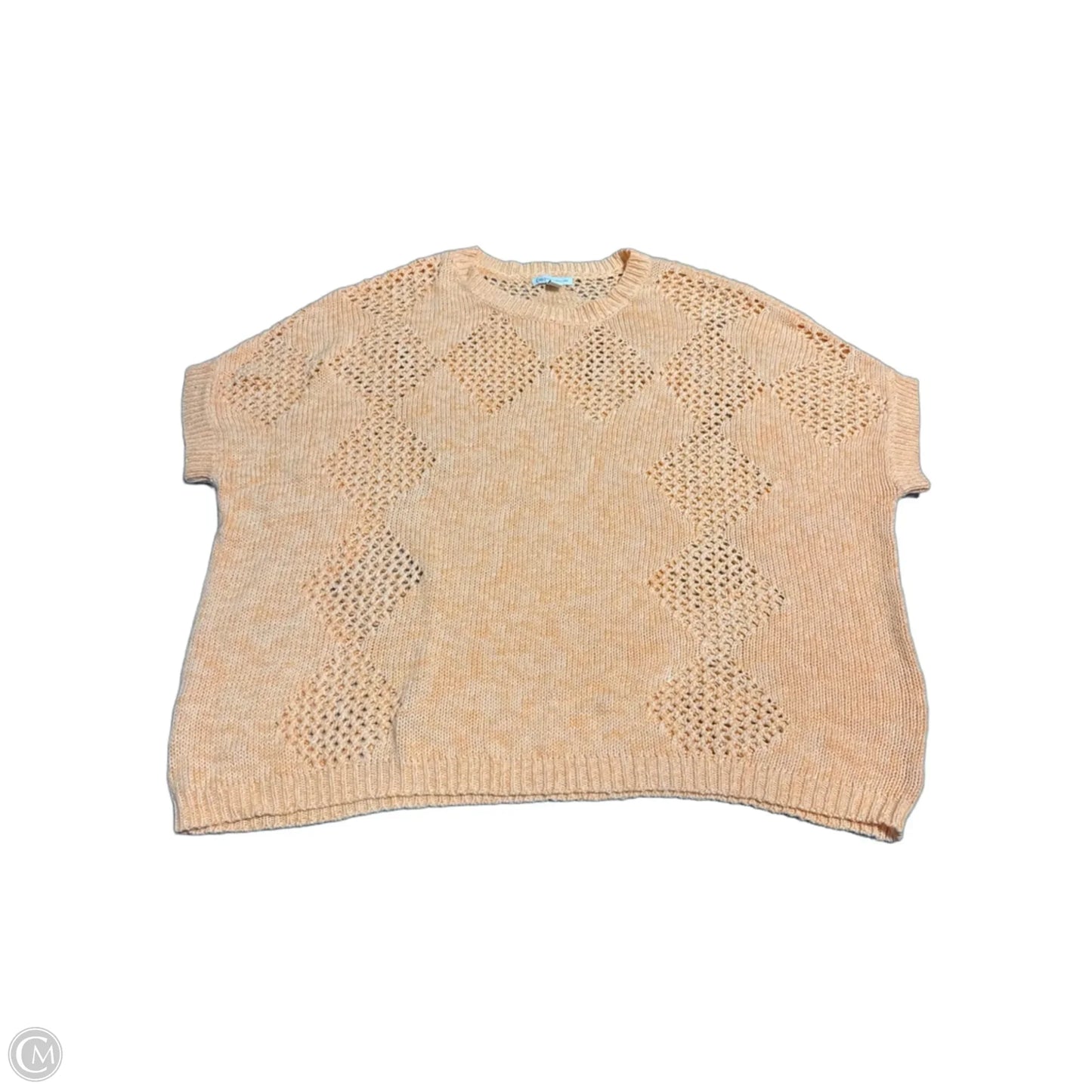 Sweater Short Sleeve By Cato In Orange, Size: 1x