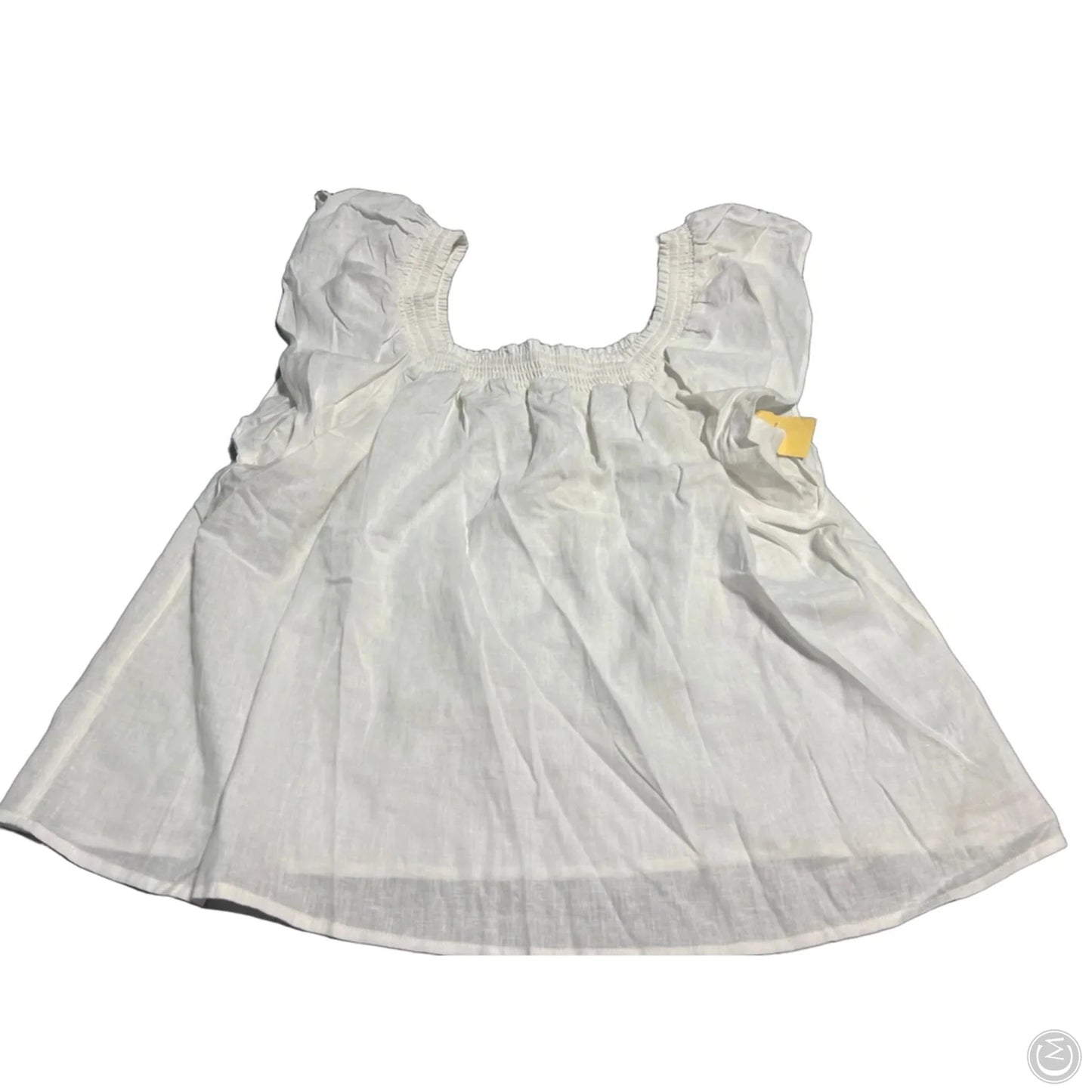 Top Short Sleeve By A New Day In Cream, Size: L