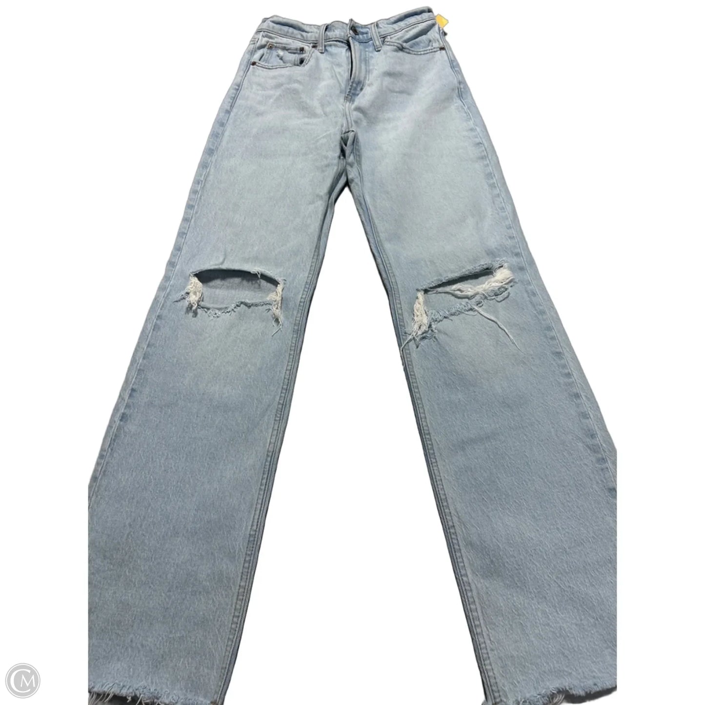 Jeans Wide Leg By Abercrombie And Fitch In Blue Denim, Size: 0