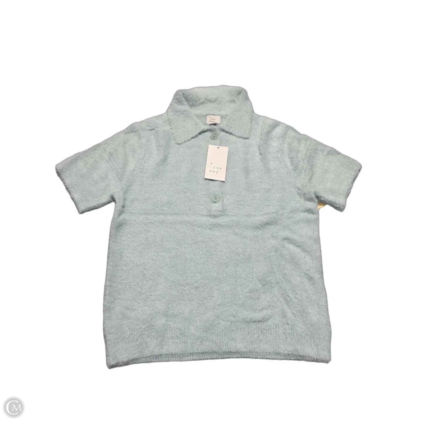Sweater Short Sleeve By A New Day In Teal, Size: Xs