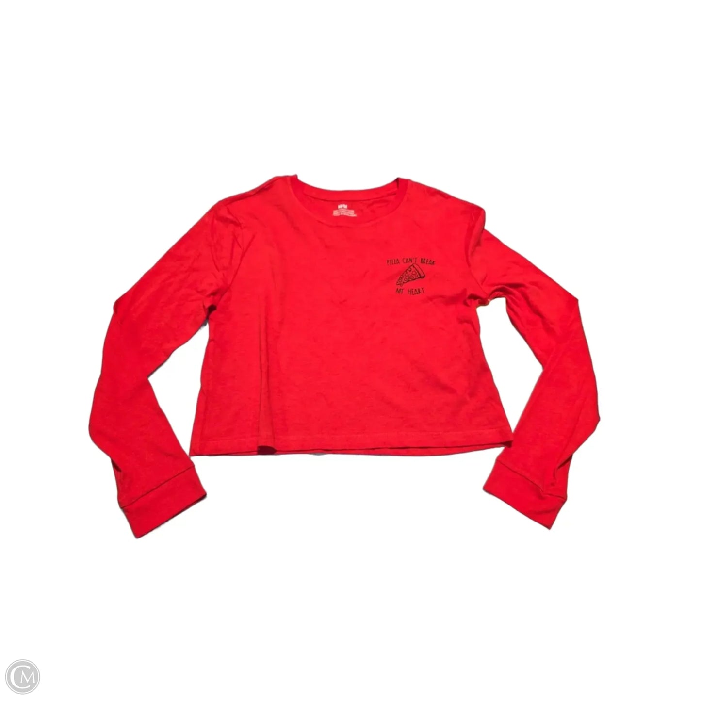 Top Long Sleeve By Cmf In Red, Size: M