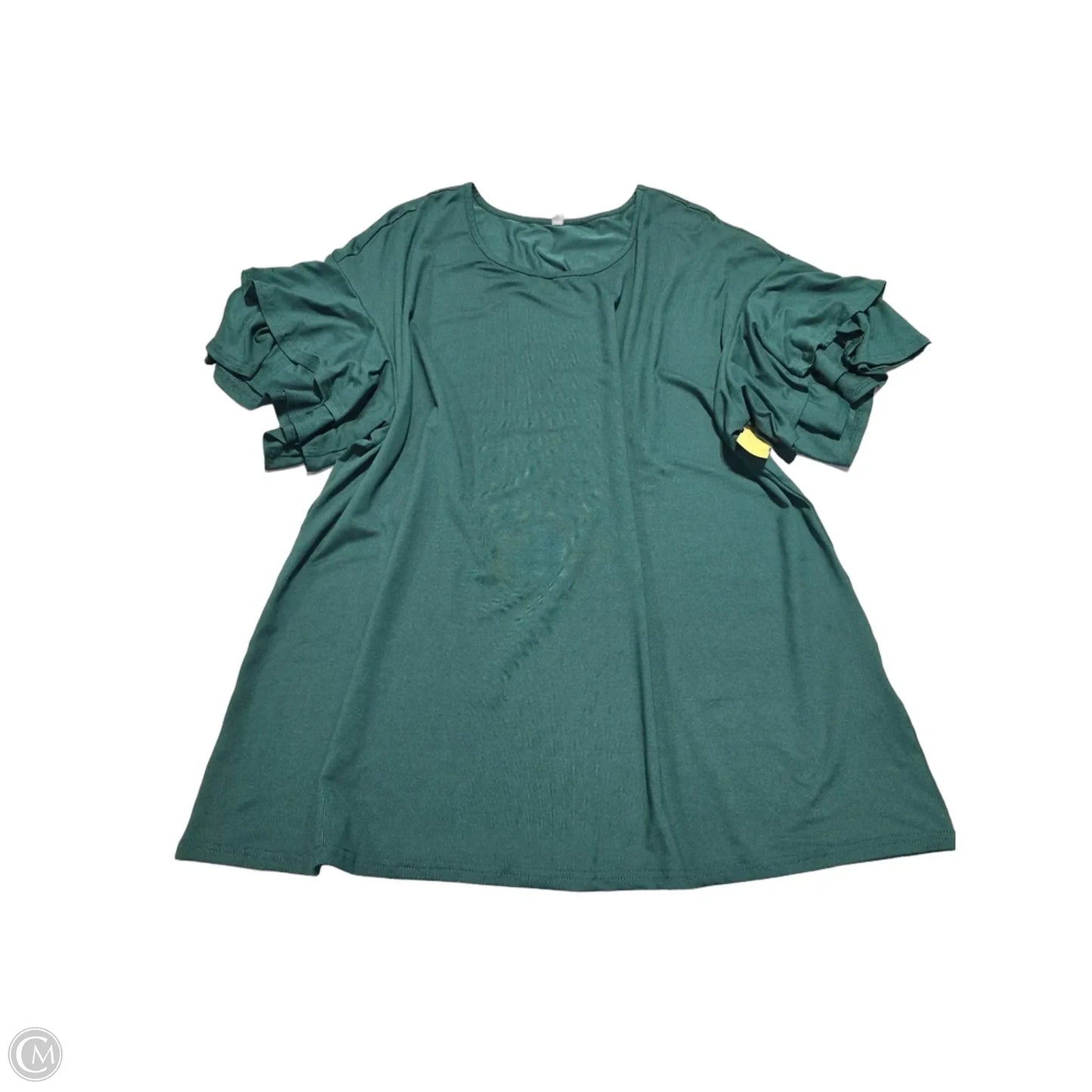 Top Short Sleeve By Cmc In Green, Size: 3x
