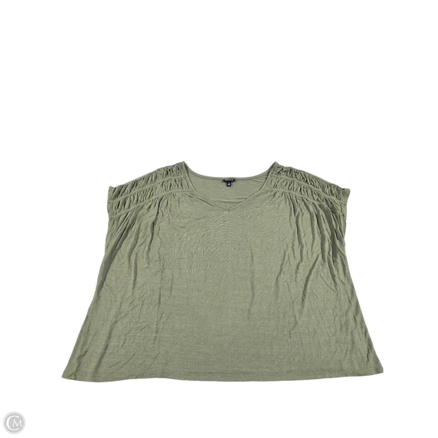 Top Short Sleeve By Torrid In Green, Size: 3x