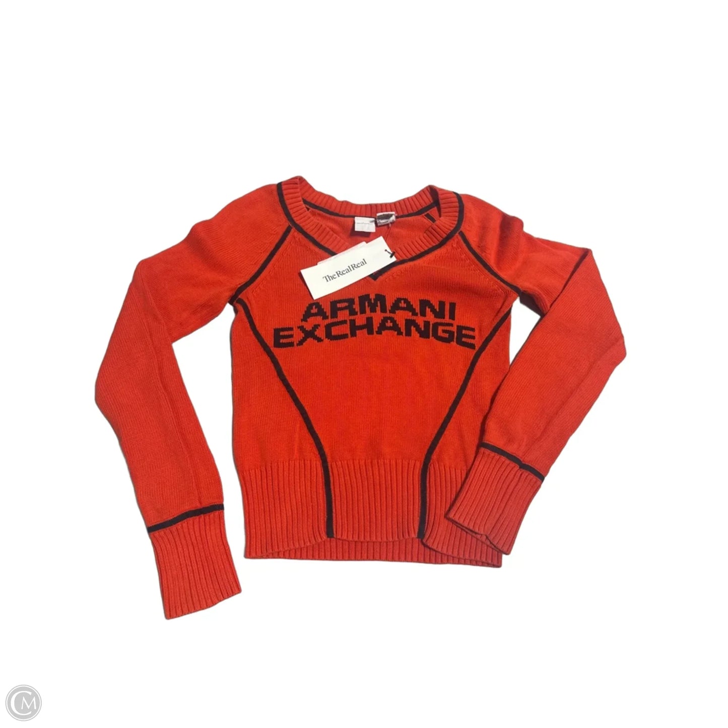 Top Long Sleeve By Armani Exchange In Orange, Size: M
