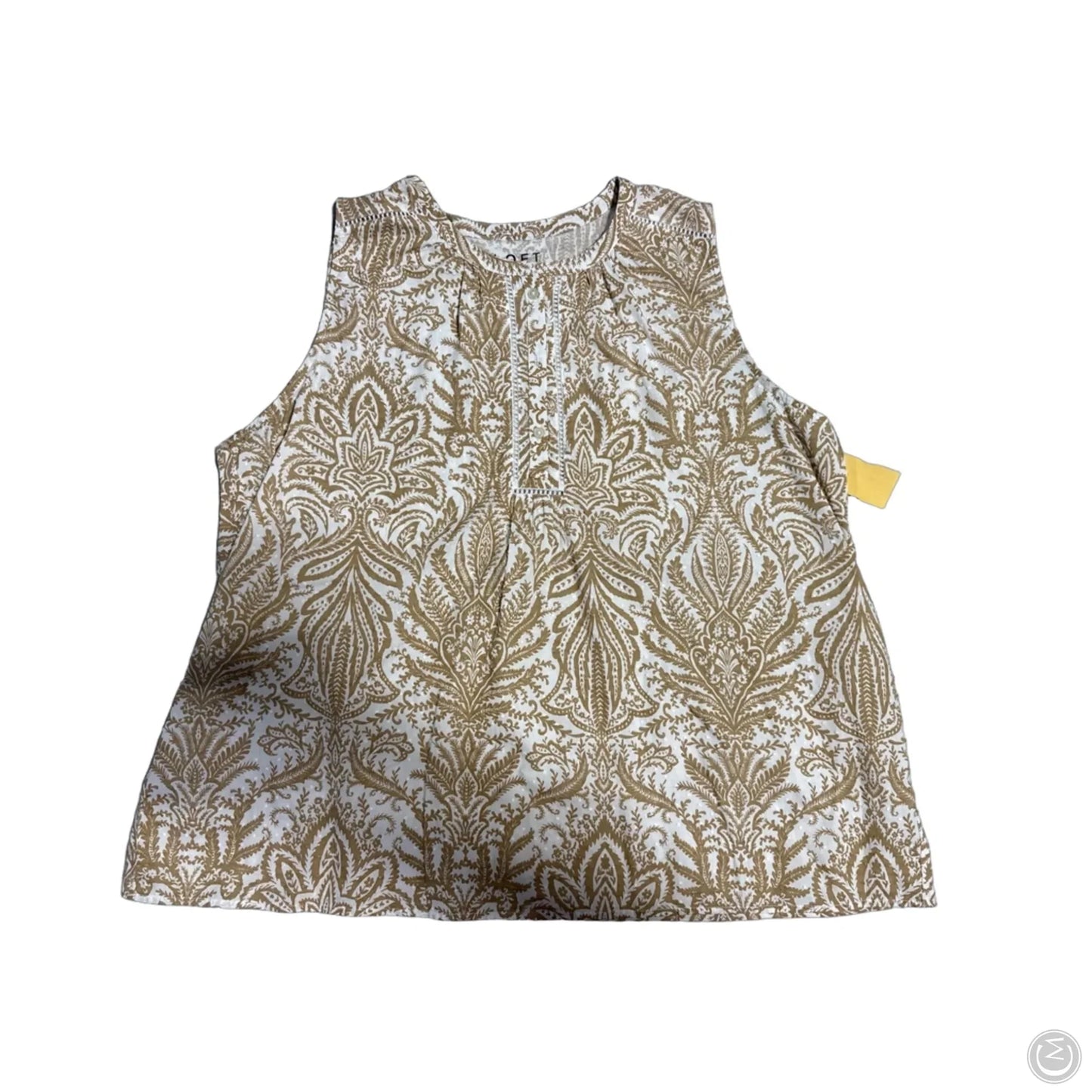 Tank Top By Loft In Brown & White, Size: Xl