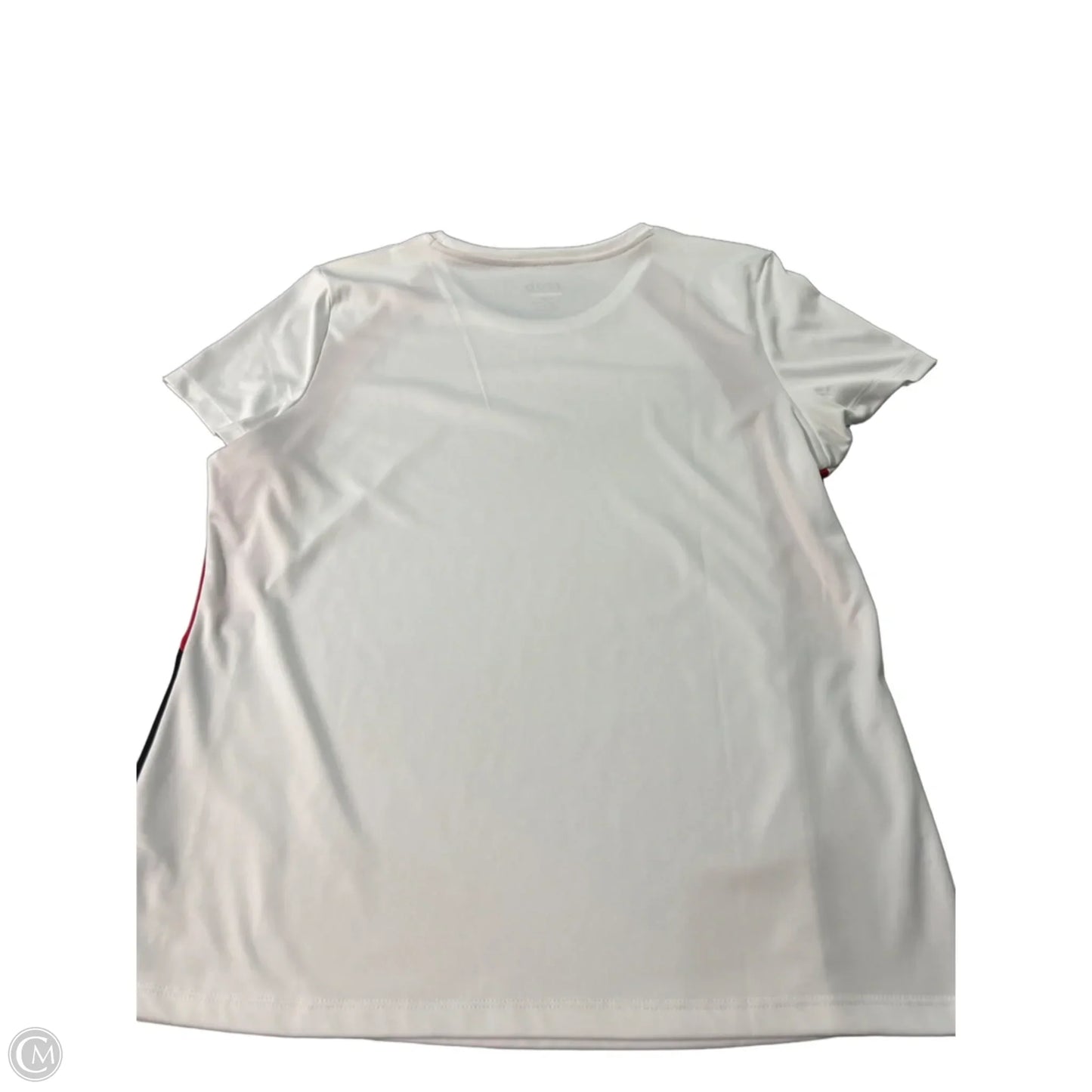 Athletic Top Short Sleeve By Izod In Red & White, Size: L