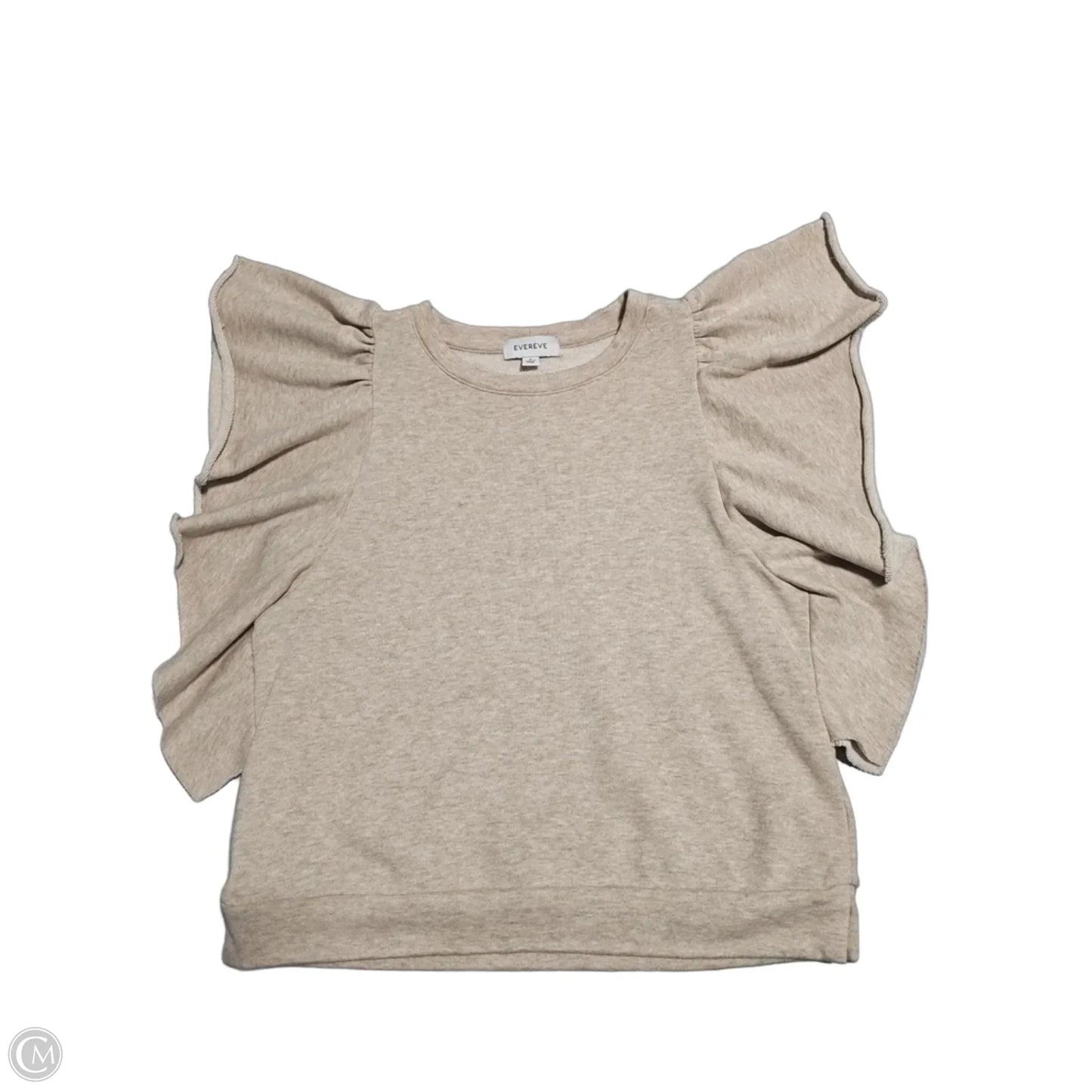 Top Short Sleeve By Evereve In Tan, Size: S