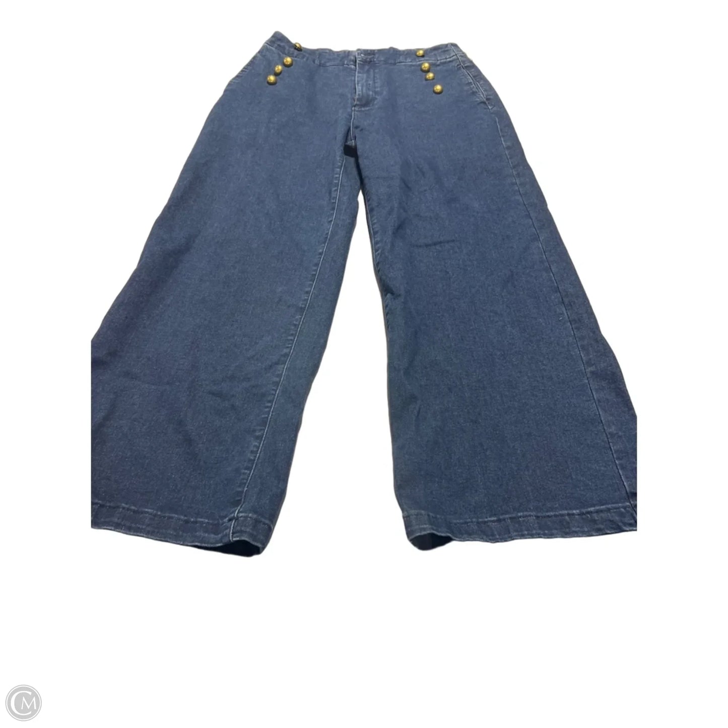 Jeans Wide Leg By Cider In Blue Denim, Size: 12