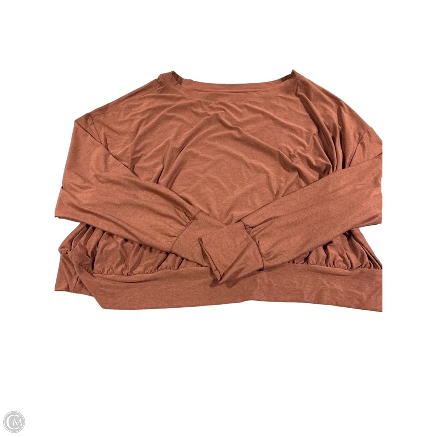 Athletic Top Long Sleeve Collar By Old Navy In Brown, Size: 2x