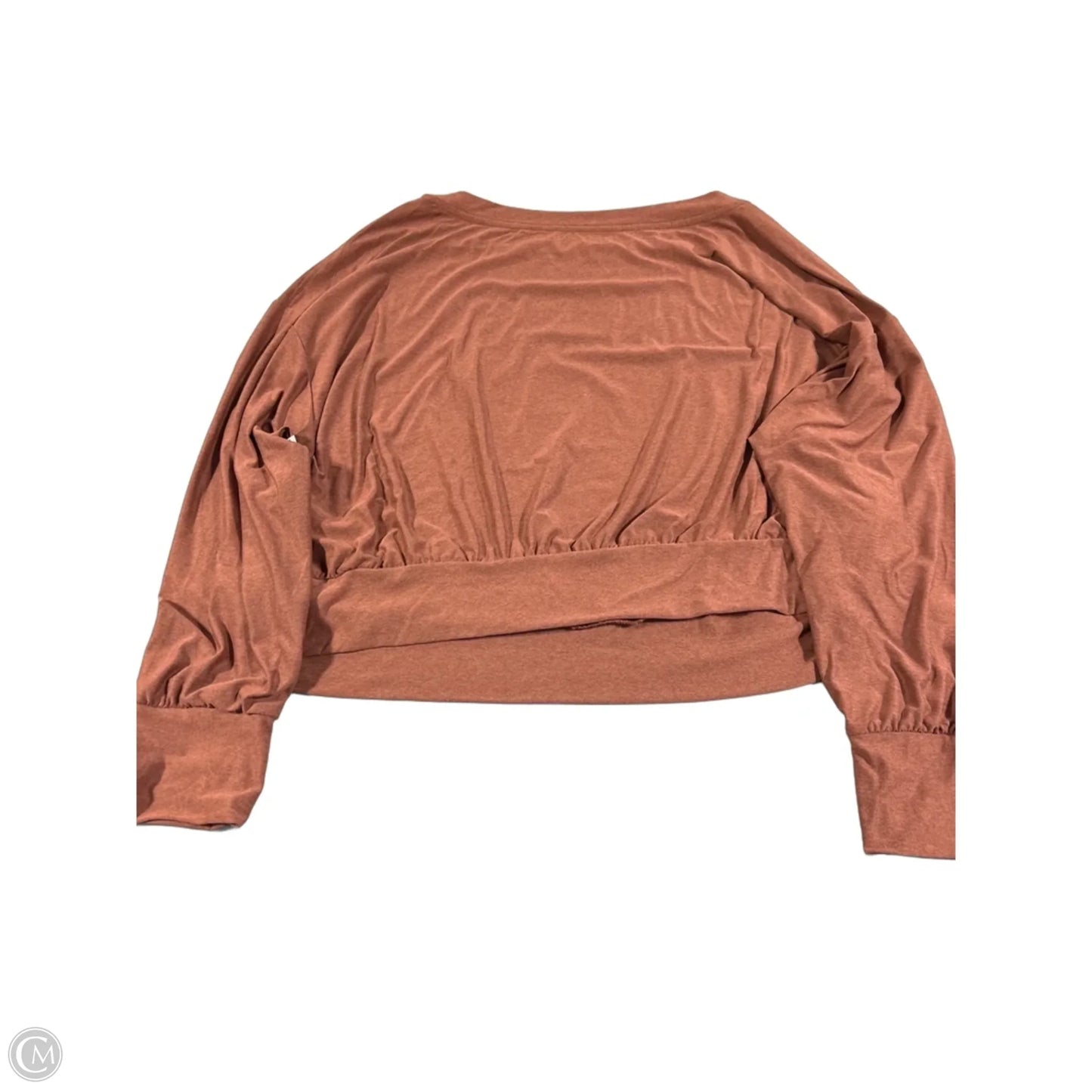 Athletic Top Long Sleeve Collar By Old Navy In Brown, Size: 2x
