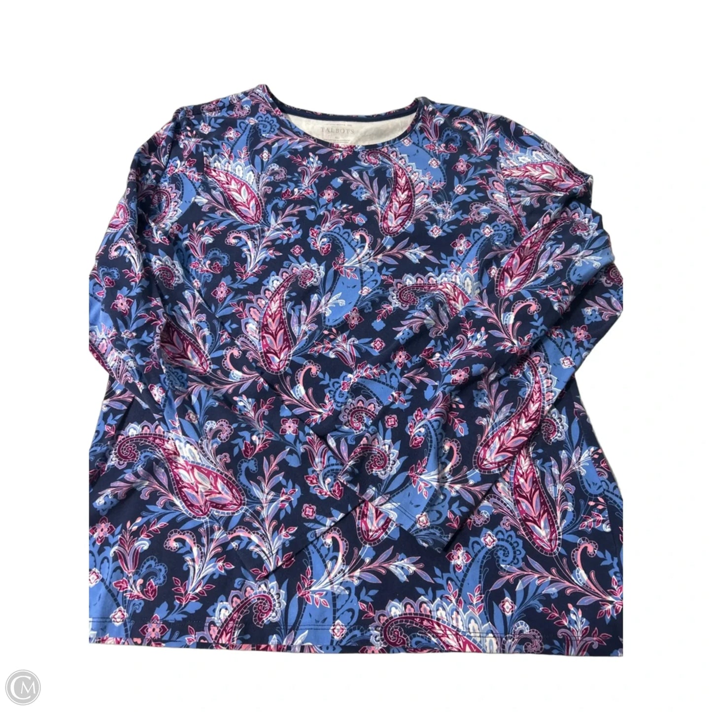 Top Long Sleeve By Talbots In Blue, Size: Xl