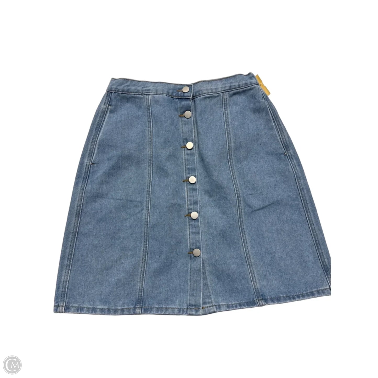 Skirt Midi By Allegra K In Blue Denim, Size: S