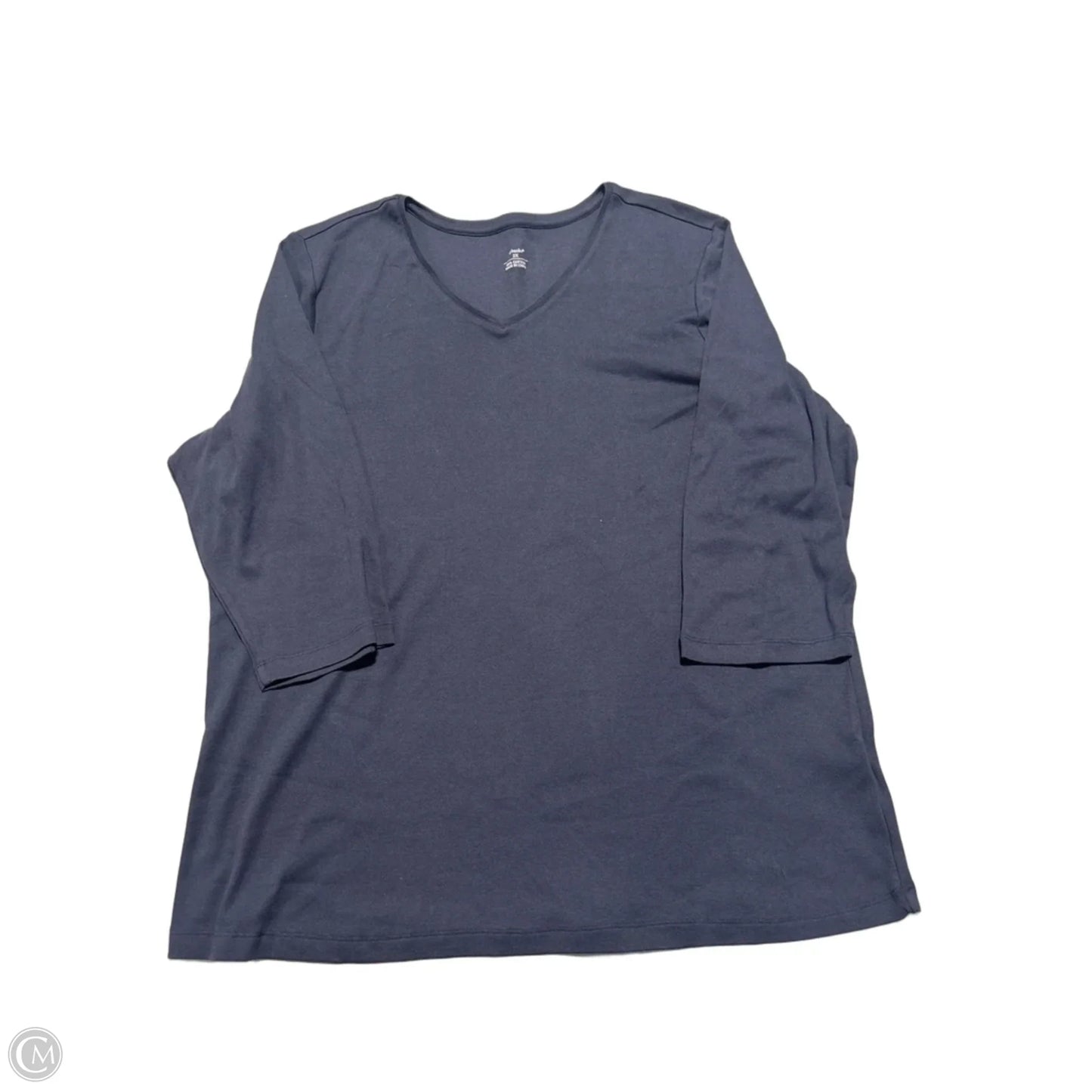 Top 3/4 Sleeve By Cj Banks In Navy, Size: 2x